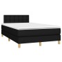 Cama box spring con colchón LED tela negro 120x200 cm de , Camas y somieres - Ref: Foro24-3134023, Precio: 391,44 €, Descuent...