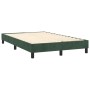 Cama box spring colchón y LED terciopelo verde oscuro 120x200cm de , Camas y somieres - Ref: Foro24-3134636, Precio: 399,81 €...