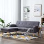 L-shaped sofa upholstered in light gray fabric 186x136x79 cm by vidaXL, Sofas - Ref: Foro24-247000, Price: 351,75 €, Discount: %