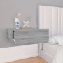 Mesita de noche flotante madera contrachapada gris 40x30x15cm de vidaXL, Mesitas de noche - Ref: Foro24-815284, Precio: 27,37...