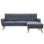 L-förmiges Sofa, gepolstert mit hellgrauem Stoff, 186 x 136 x 79 cm von vidaXL, Sofas - Ref: Foro24-247000, Preis: 351,75 €, ...