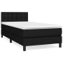 Box spring bed with black fabric mattress 100x200 cm by , Beds and slatted bases - Ref: Foro24-3140355, Price: 319,28 €, Disc...