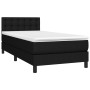 Box spring bed with black fabric mattress 100x200 cm by , Beds and slatted bases - Ref: Foro24-3140355, Price: 319,28 €, Disc...