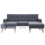 L-förmiges Sofa, gepolstert mit hellgrauem Stoff, 186 x 136 x 79 cm von vidaXL, Sofas - Ref: Foro24-247000, Preis: 351,75 €, ...