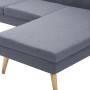 L-förmiges Sofa, gepolstert mit hellgrauem Stoff, 186 x 136 x 79 cm von vidaXL, Sofas - Ref: Foro24-247000, Preis: 351,75 €, ...