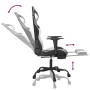 Silla gaming con reposapiés cuero sintético negro blanco de , Sillones para videojuegos - Ref: Foro24-3143658, Precio: 137,99...