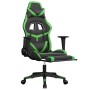 Silla gaming con reposapiés cuero sintético negro verde de , Sillones para videojuegos - Ref: Foro24-3143679, Precio: 140,99 ...