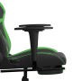 Gaming-Stuhl mit Fußstütze aus schwarzem, grünem Kunstleder von , Gaming-Stühle - Ref: Foro24-3143679, Preis: 139,89 €, Rabat...