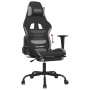 Gaming-Stuhl mit Fußstütze aus hellgrauem und schwarzem Stoff von , Gaming-Stühle - Ref: Foro24-3143723, Preis: 138,64 €, Rab...