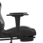 Gaming-Stuhl mit Fußstütze aus hellgrauem und schwarzem Stoff von , Gaming-Stühle - Ref: Foro24-3143723, Preis: 138,64 €, Rab...