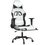 Gaming chair with massage and footrest synthetic leather black white by , Gaming chairs - Ref: Foro24-345421, Price: 138,53 €...