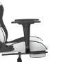 Gaming chair with massage and footrest synthetic leather black white by , Gaming chairs - Ref: Foro24-345421, Price: 138,53 €...