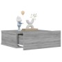 Mesita de noche flotante madera contrachapada gris 40x30x15cm de vidaXL, Mesitas de noche - Ref: Foro24-815284, Precio: 27,37...