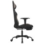 Massage-Gaming-Stuhl mit Fußstütze aus schwarzem und taupegrauem Stoff von , Gaming-Stühle - Ref: Foro24-345482, Preis: 132,9...