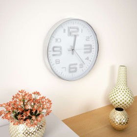 Reloj de pared 30 cm plateado de vidaXL, Relojes de pared - Ref: Foro24-50632, Precio: 27,01 €, Descuento: %