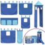 Cortinas para cama alta con torre poliéster azul de , Accesorios para camas y somieres - Ref: Foro24-835923, Precio: 47,98 €,...