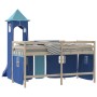 Cortinas para cama alta con torre poliéster azul de , Accesorios para camas y somieres - Ref: Foro24-835923, Precio: 47,98 €,...