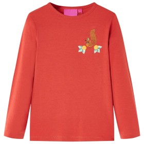 Camiseta infantil de manga larga rojo tostado 104 de , Camisetas para niños - Ref: Foro24-13520, Precio: 8,99 €, Descuento: %