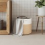 Beige and white cotton storage basket Ø40x35 cm by , Baskets - Ref: Foro24-358467, Price: 19,89 €, Discount: %