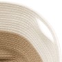 Beige and white cotton storage basket Ø40x35 cm by , Baskets - Ref: Foro24-358467, Price: 19,89 €, Discount: %