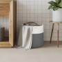 Gray and white cotton storage basket Ø40x35 cm by , Baskets - Ref: Foro24-358465, Price: 24,50 €, Discount: %