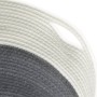 Gray and white cotton storage basket Ø40x35 cm by , Baskets - Ref: Foro24-358465, Price: 24,50 €, Discount: %