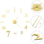 3D wall clock with modern design 100 cm XXL gold by vidaXL, Wall clocks - Ref: Foro24-50638, Price: 16,40 €, Discount: %