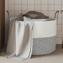 Gray and white cotton storage basket Ø51x33 cm by , Baskets - Ref: Foro24-358490, Price: 29,00 €, Discount: %