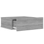 Mesita de noche flotante madera contrachapada gris 40x30x15cm de vidaXL, Mesitas de noche - Ref: Foro24-815284, Precio: 27,37...