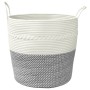 Cesta de almacenaje algodón gris y blanco Ø43x38 cm de , Cestas - Ref: Foro24-358486, Precio: 29,12 €, Descuento: %