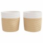 Cestas de almacenaje 2 uds algodón beige y blanco Ø28x28 cm de , Cestas - Ref: Foro24-358459, Precio: 24,37 €, Descuento: %