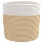 Storage baskets 2 pcs beige and white cotton Ø28x28 cm by , Baskets - Ref: Foro24-358459, Price: 19,99 €, Discount: %