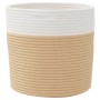 Storage baskets 2 pcs beige and white cotton Ø28x28 cm by , Baskets - Ref: Foro24-358459, Price: 19,99 €, Discount: %