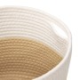 Storage baskets 2 pcs beige and white cotton Ø28x28 cm by , Baskets - Ref: Foro24-358459, Price: 19,99 €, Discount: %