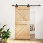 Sliding door with solid pine wood fittings 95x210 cm by , Doors - Ref: Foro24-3203138, Price: 186,79 €, Discount: %