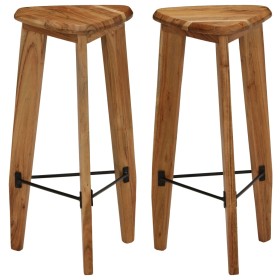 Kitchen stools 2 units solid acacia wood by vidaXL, Kitchen stools - Ref: Foro24-246017, Price: 197,99 €, Discount: %