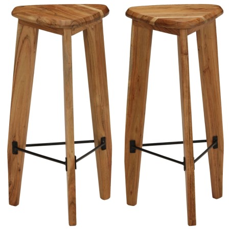 Kitchen stools 2 units solid acacia wood by vidaXL, Kitchen stools - Ref: Foro24-246017, Price: 197,42 €, Discount: %