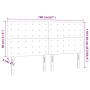 Kopfteil mit LED-Leuchten aus dunkelbraunem Stoff, 160 x 5 x 118/128 cm von , Kopf- und Fußteile - Ref: Foro24-3122867, Preis...