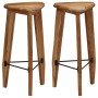 Kitchen stools 2 units solid acacia wood by vidaXL, Kitchen stools - Ref: Foro24-246017, Price: 197,42 €, Discount: %