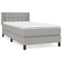 Box spring bed with light gray fabric mattress 80x200 cm by , Beds and slatted bases - Ref: Foro24-3129985, Price: 276,64 €, ...