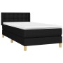 Cama box spring con colchón tela negro 100x200 cm de , Camas y somieres - Ref: Foro24-3130571, Precio: 302,23 €, Descuento: %