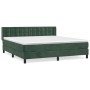 Cama box spring con colchón terciopelo verde oscuro 160x200 cm de , Camas y somieres - Ref: Foro24-3131210, Precio: 501,91 €,...