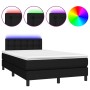 Cama box spring con colchón LED tela negro 120x200 cm de , Camas y somieres - Ref: Foro24-3133463, Precio: 358,95 €, Descuent...