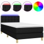 Box spring bed with LED mattress black fabric 80x200 cm by , Beds and slatted bases - Ref: Foro24-3133991, Price: 270,53 €, D...