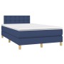 Cama box spring con colchón y LED tela azul 120x200 cm de , Camas y somieres - Ref: Foro24-3134027, Precio: 398,09 €, Descuen...