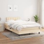 Cama box spring con colchón tela color crema 120x200 cm de , Camas y somieres - Ref: Foro24-3140366, Precio: 379,94 €, Descue...