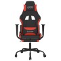 Gaming-Stuhl mit Fußstütze aus schwarzem und rotem Stoff von , Gaming-Stühle - Ref: Foro24-3143731, Preis: 138,99 €, Rabatt: %