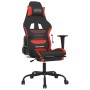 Gaming-Stuhl mit Fußstütze aus schwarzem und rotem Stoff von , Gaming-Stühle - Ref: Foro24-3143731, Preis: 138,99 €, Rabatt: %