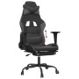 Gaming-Stuhl mit Fußstütze aus schwarzgrauem Kunstleder von , Gaming-Stühle - Ref: Foro24-3143657, Preis: 137,89 €, Rabatt: %