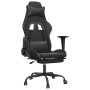 Black synthetic leather massage and footrest gaming chair by , Gaming chairs - Ref: Foro24-345419, Price: 138,35 €, Discount: %